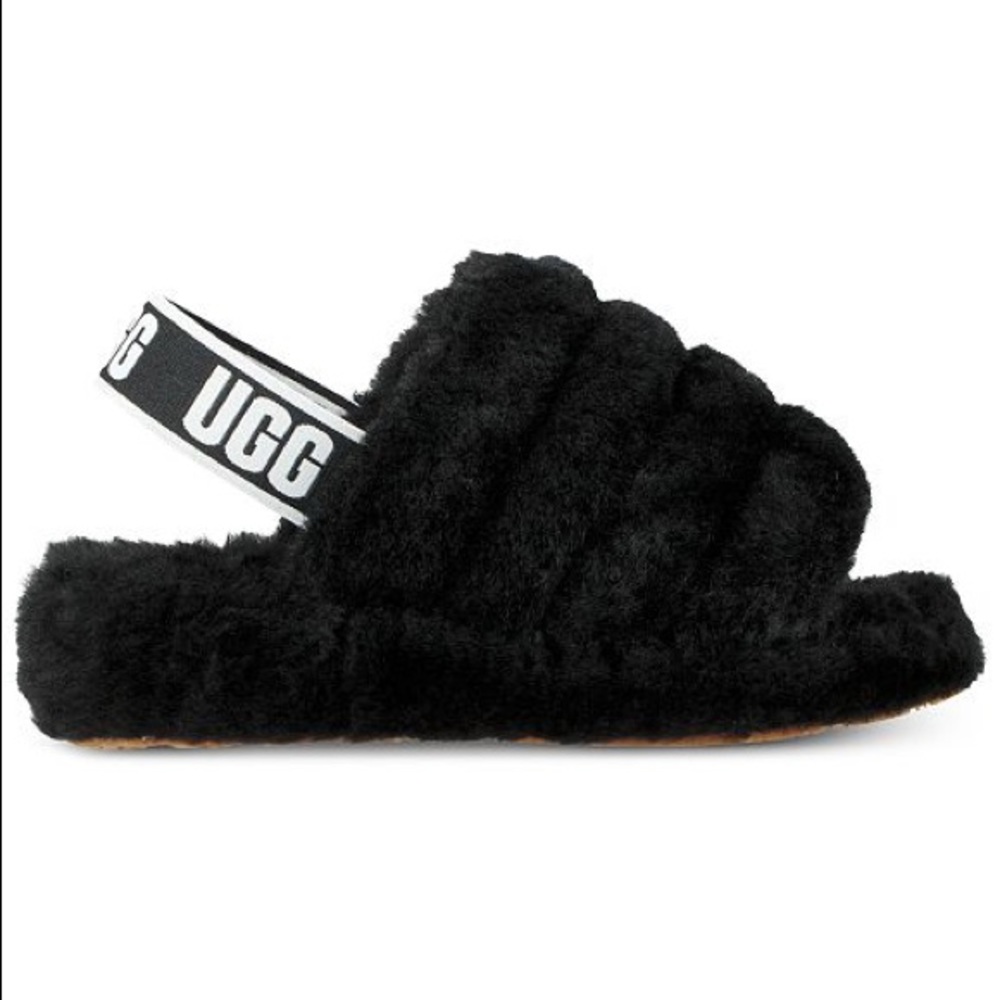 Ugg Fluff Yeah Slide - Black Size 6